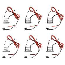 6X Rouge Noir Cable 12V EL Fil Neon Lueur Bande Lumiere Pilote Unite Onduleur