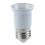 4X E27 to E27 Bulb Holder Silver Tone White Adapter Extender 3