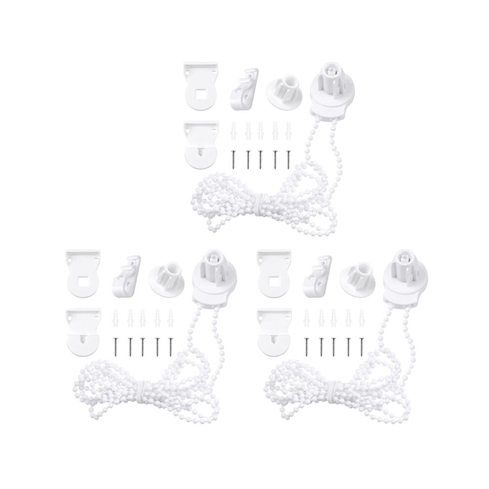 3X Roller Blind Fittings Kit, Roller Blinds Brackets With Beaded Chain, Curtain Roller Accessories For Windows 6032905314306