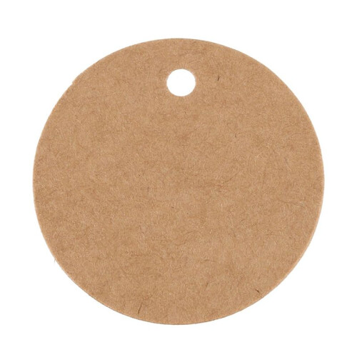100Pcs Round  Gift Tag with Jute Cord 2