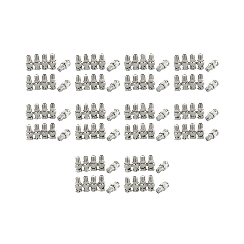 100Pcs Bnc Male Plug To F Female Jack Adapter Coax Connector Coupler Cctv Camera 4711840139060