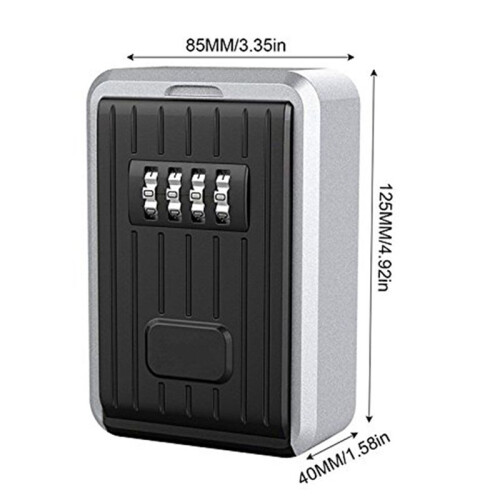 3X Lock Box 4 Digit Combination Waterproof Box Weather Resistant Key Hider with Resettable Code Key Storage Wall Mounted 1