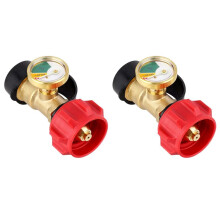 2X Indicador de Nível do Medidor do Tanque de Propano, Detector de Vazamento, Medidor de PressãO de Gás, Universal para Grelha a Gás, Lanterna,