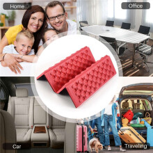 4X Personnalise Pliable en Mousse Tampon de Siege Impermeables Coussin de Chaise Rouge+Noir