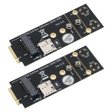 2X M.2 (NGFF) Key B-Adapter mit SIM-Steckplatz für 3G/4G/5G-Modul Unterstützt -SIM-Karte und 3042/3052 Typ M.2 Key B-Kartengröße