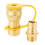 2X 1/2 Inch Solid Brass Gas Propane Quick Connect Disconnect Fitting Connector Adapter 2