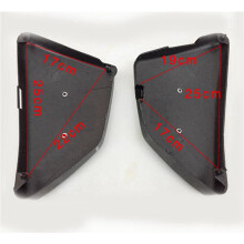 2X Black Motorcycle Battery Side Cover Frame Side Covers Panels for GN125 GN 125