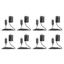 8X DR-E8 Dummy Akku mit Power Bank USB Adapter Kabel Ersatz für LP-E8 für 550D 600D 650D 700D DSLR Kameras