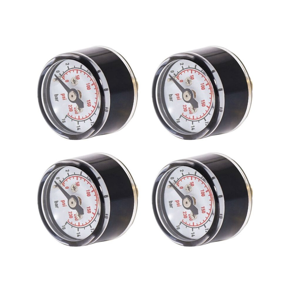 4X Scuba Diving Pcp Air Micro-Pressure Gauge Manometer Manometer 16Bar,1/8 Npt Thread 6031562294006
