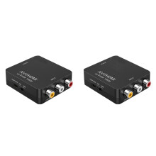 2X RCA zu AV zu Konverter 1080P RCA CVBS Video Audio Konverter Adapter PAL/NTSC für TV/PC/PS3/STB/ VHS