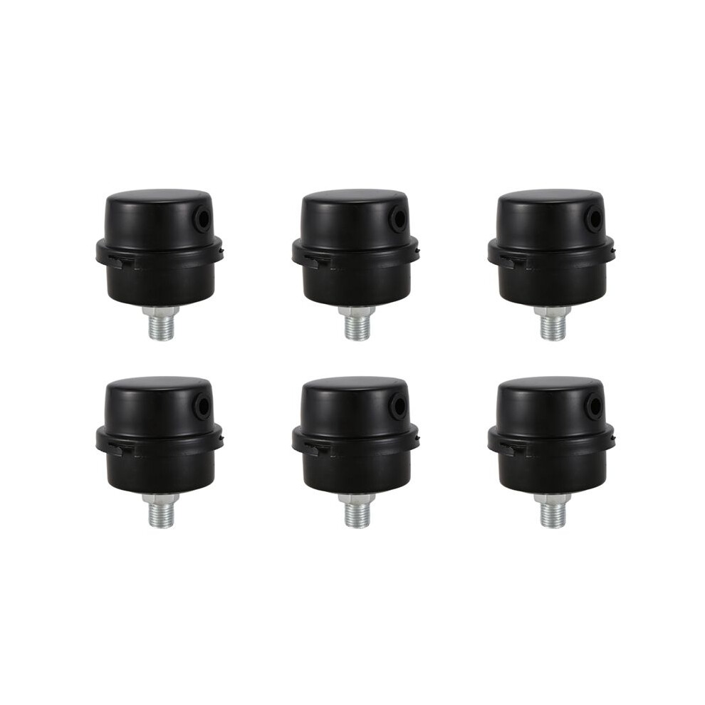 6X Air Compressor Intake Filter Muffler Silencer 1/4Bsp 13Mm Thread Black 6034037513794