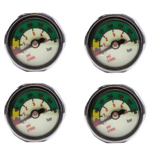 4 Stück Scuba Diving Flaschenmanometer 1 Zoll Gesicht 350 BAR/5000 PSI 7/16 Zoll-20UNF Gewinde