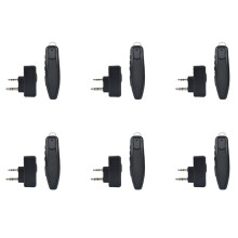 6X Walkie Talkie Drahtloser -PTT-Headset-OhrhöRer Freisprech-K-Stecker für -Mikrofon-Headset-Adapter
