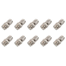 10X TNC-Stecker auf PL259 UHF-Adapterbuchse, Silber