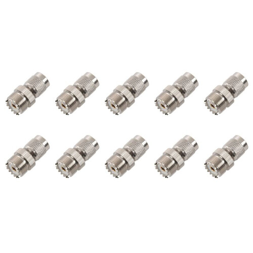10X TNC-Stecker auf PL259 UHF-Adapterbuchse, Silber