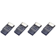 4X Motherboard USB2.0 9Pin zu TYPE-C A-KEY Frontstecker-Konverter USB3.2 TYPE-E-Schnittstellen-Header-Adapter