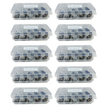 510Pcs Fishing Hooks High Carbon Steel Worm Senko Bait Jig Fish Hooks with Plastic Box
