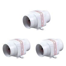 3X SEAFLO 4 Inch In- Marine Bilge Air Blower 12V 270 CFM Quiet Boat White