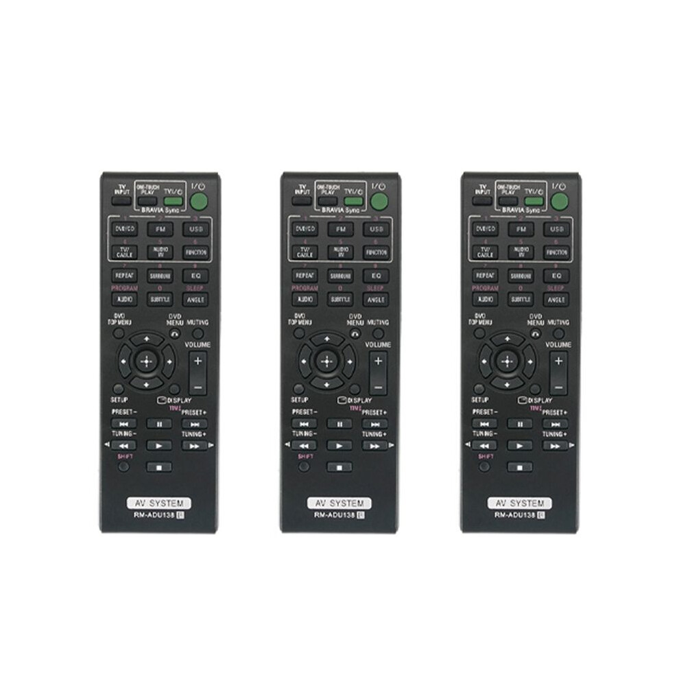 3X Rm-Adu138 Replace Remote Control Fit For Av System Dav-Tz145 Hbd-Tz140 Hbd-Tz145 Black 6031478669523