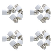 E27 zu GU10 Lampen-Gluehlampe-Unterseiten-Einfassungs-Konverter-Adapter Pack 20