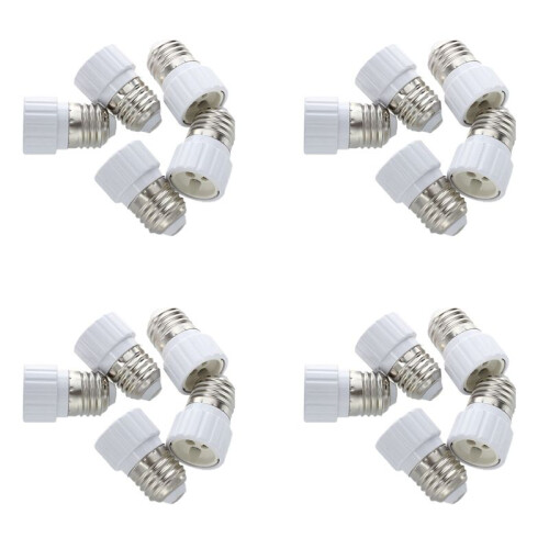 E27 to GU10 Lamp Light Bulb Base Socket Converter Adaptor 20 Pack