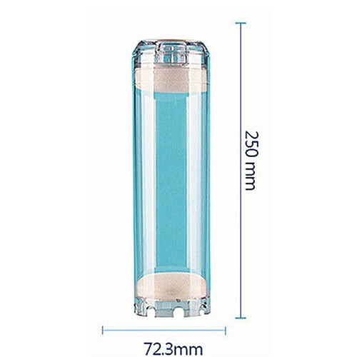 5X 10-Inch Reusable Empty Clear Cartridge Water Filter Housing Various Media Refillable 2