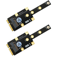 2X PCI-E to M.2 M Key Adapter  PCIExpress to NVME SSD Converter Riser Board Expansion Card for 2230 2242 2260 2280