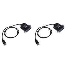 2X USB to Parallel 36 Pin Centronics Printer Adapter Cable