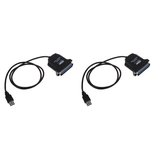 2X USB to Parallel 36 Pin Centronics Printer Adapter Cable