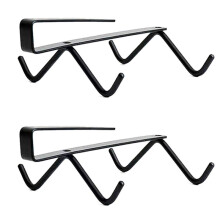 2X Cup Hook Under Cabinet with 4 Hooks Coffee Mug Rack Holder Nail Free Hanger Kitchen Hanging Storage Rack