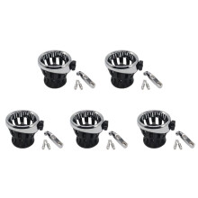 5X Motorcycle Handlebar Drink Cup Holder for GL1800 Goldwing for Softail Electra Silver