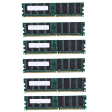 6X 2.6V DDR 400 MHz 1 GB de MéMoire 184 ÉPingles PC3200 Desktop pour RAM CPU GPU APU Non-ECC CL3 DIMM