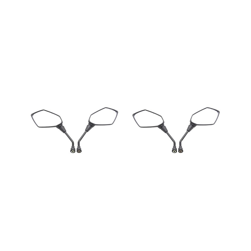 Universal 4Pcs Motorcycle Size Rear View Mirror Motorcycle Chrome Scooter Rearview Rear View Side Mirror 8Mm Black 4711354411843