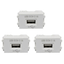 3X Handy-Ladepanel, USB-Stromversorgungsmodul, 220-V-Buchse, 5-V-Transformator, 2,1 A, USB-Ladesteckdose, Schaltadapter