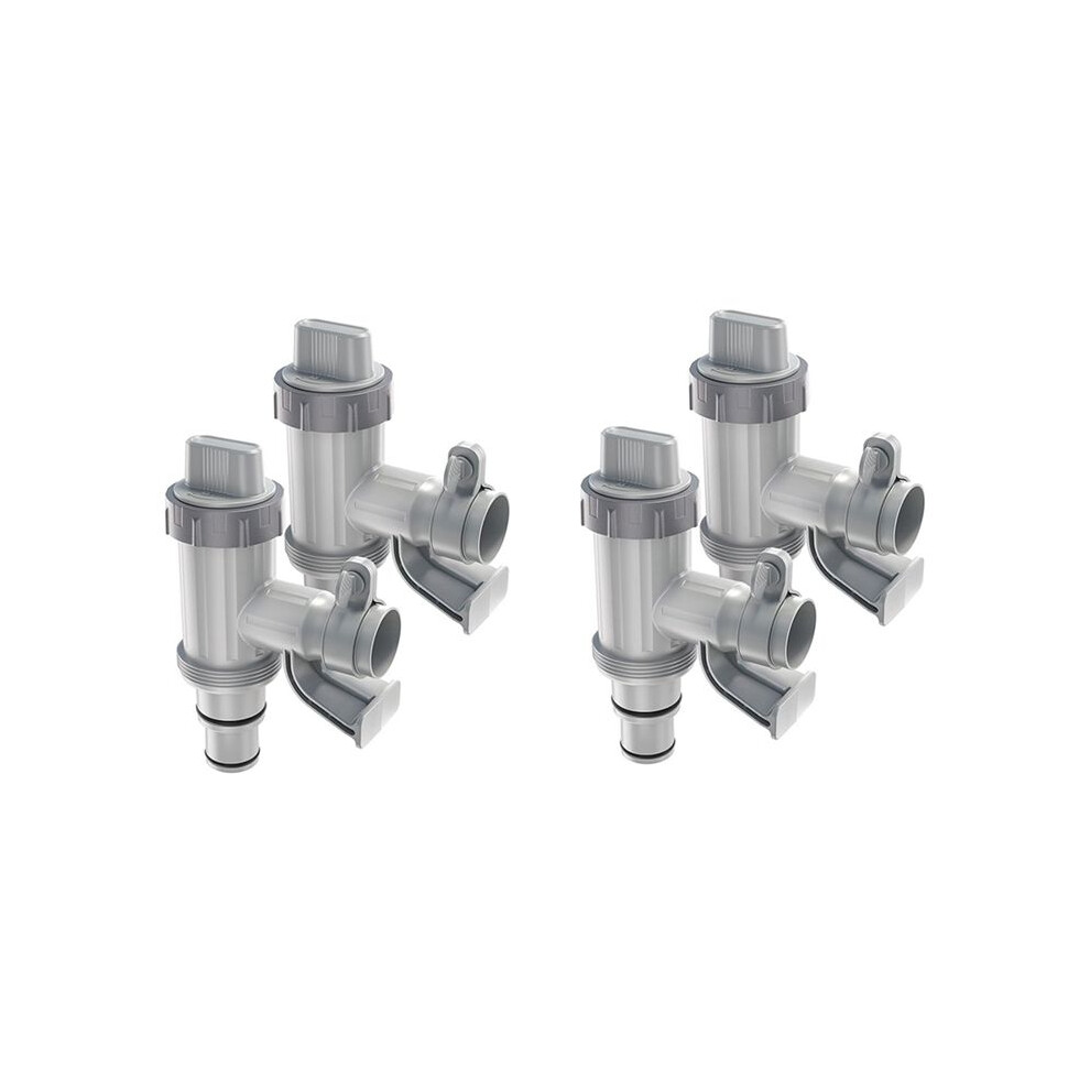 4X Pool Hose Adapter, Swimming Pool Replacement Parts Pool Hose Bracket And Plunger Valve For Above Ground Swimming Pool Exogio
