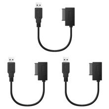3X USB Adapter PC 6P + 7P CD DVD Rom zu USB 2.0 Konverter Slimline 13 Pin Laufwerk Kabel für PC Laptop Notebook