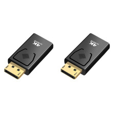 2X 4K Dp to -Compatible Video Adapter  Male to -Compatible Computer TV Monitor Converter for PC TV