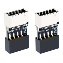 2X Moederbord USB2.0 9-Pins Naar TYPE-E Vrouwelijk Adapterchassis TYPE-C-Aansluiting 9-Pins USB 2.0-Verlengkaart