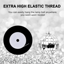 48 Pcs Mirror Disco Hanging, Glass Disco Decor, Disco Party Decorations, for Holiday Party Decor with Rope