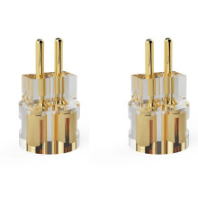 0,78 Flachstecker auf 0,78 mit Nut, 0,78 mm, 2-Poliger Kopfhörer-Pin-Adapter, Vergoldeter Kopfhörerstecker
