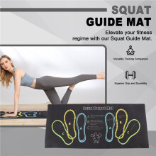 Tapis de Guidage pour Squats, Positions de Marche, Tapis pour Genoux avec Tapis de Positionnement des Pieds, Entraînement pour Squats, Ciblage des