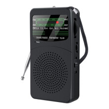 TG-99 Portable Full Band Radio  FM AM SW Radio Receiver with High Power Speaker Support LED Light Wired Headset