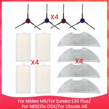 Peças de Reposição para Midea M9/ E20 /NERE10s E10S/Obode A8 Escova Lateral Filtro HEPA Pano de Esfregão Acessórios de Substituição