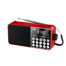 Haut-Parleur Radio Portable avec Carte TF, Radio FM Numérique, Écran LED, Lecteur MP3 Stéréo pour Seniors, Rouge