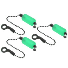 3 pezzi allarmi per pesca con catena, in ferro e acrilico, indicatori di mordere portatili di colore verde