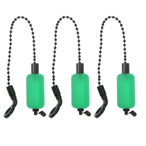 Ensemble de 3 alarmes de pêche avec support, fer et acrylique, vert, 111 g 1