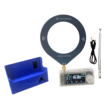 SI4732 Radio with 3D Bracket Full Band LSB USB AM FM Radio SW MW VHF Portable Pocket Radio Transparent Case