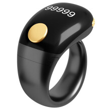 Digital Finger Counter Intelligent APP Counting Type-C Rechargeable Ring BLE Electronic Counter Black