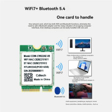 RTL8922AE Scheda WiFi7 2.4G/5G/6G Tri-Band 6338Mbps Adattatore Scheda WiFi Wireless 5.4 con Antenna A Doppia Frequenza