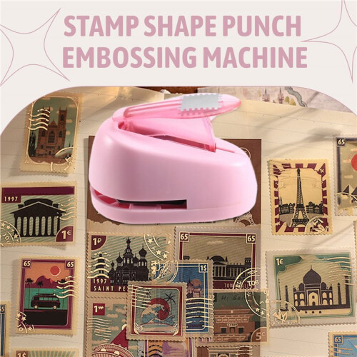 Stamp Shape  Punch Embossing Machine Round Hole Punch Toothed Puncher 2